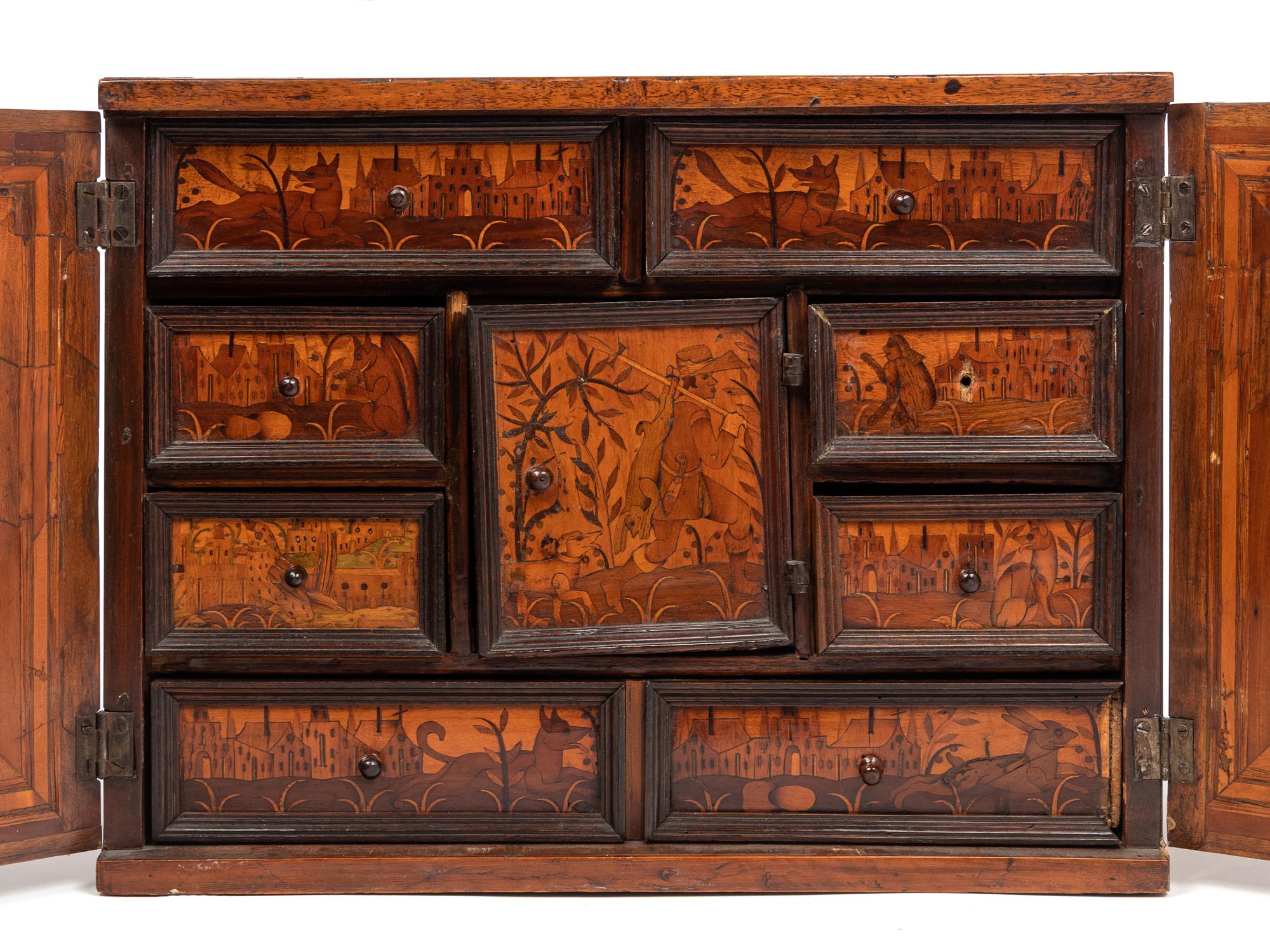 A Dutch Marquetry Jewelry Box