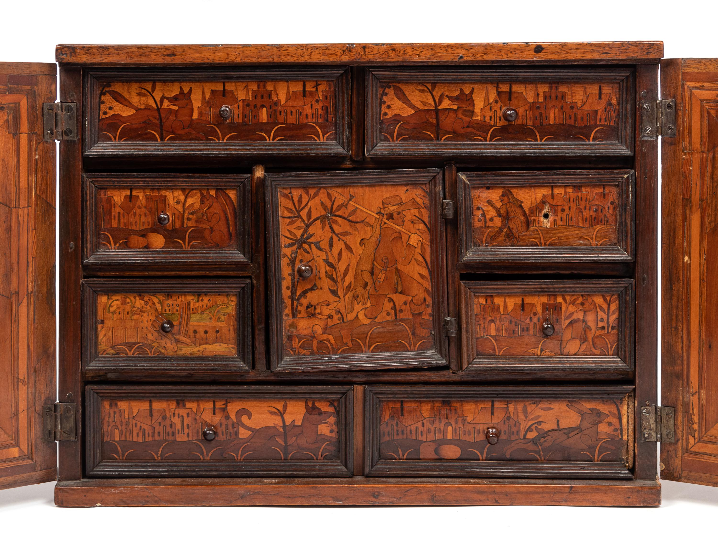 A Dutch Marquetry Jewelry Box