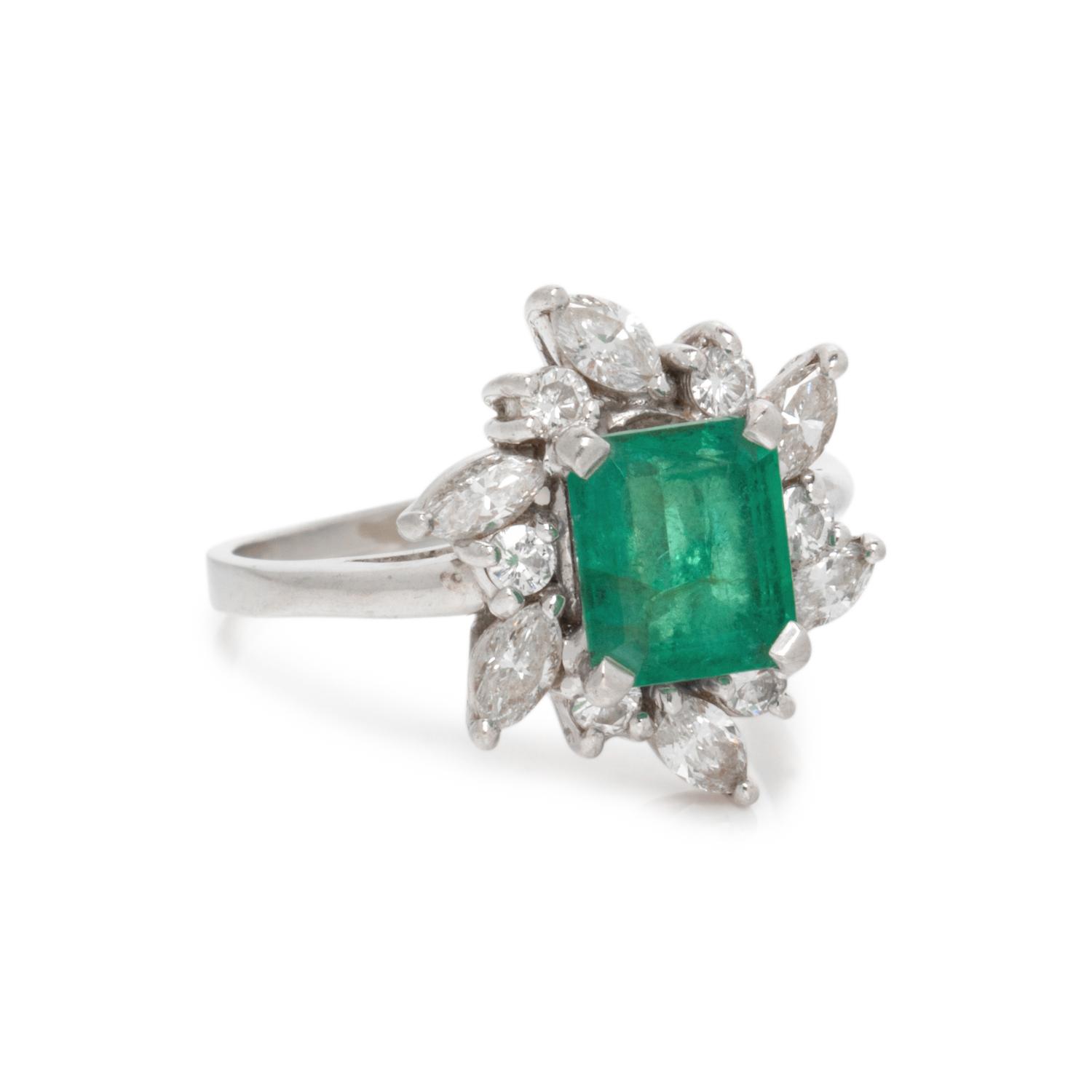 EMERALD AND DIAMOND RING