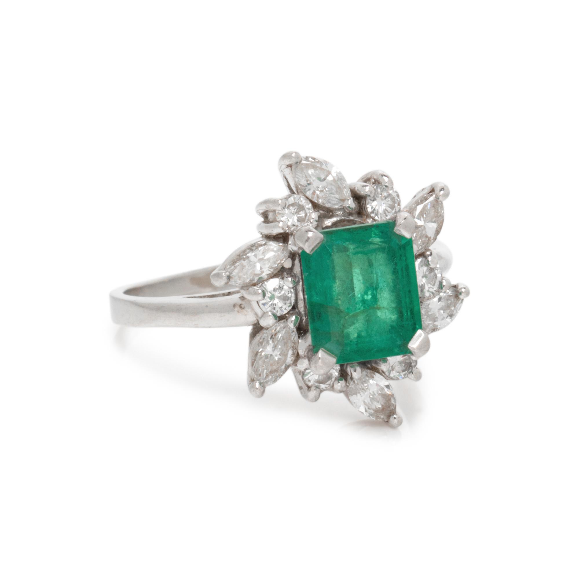 EMERALD AND DIAMOND RING