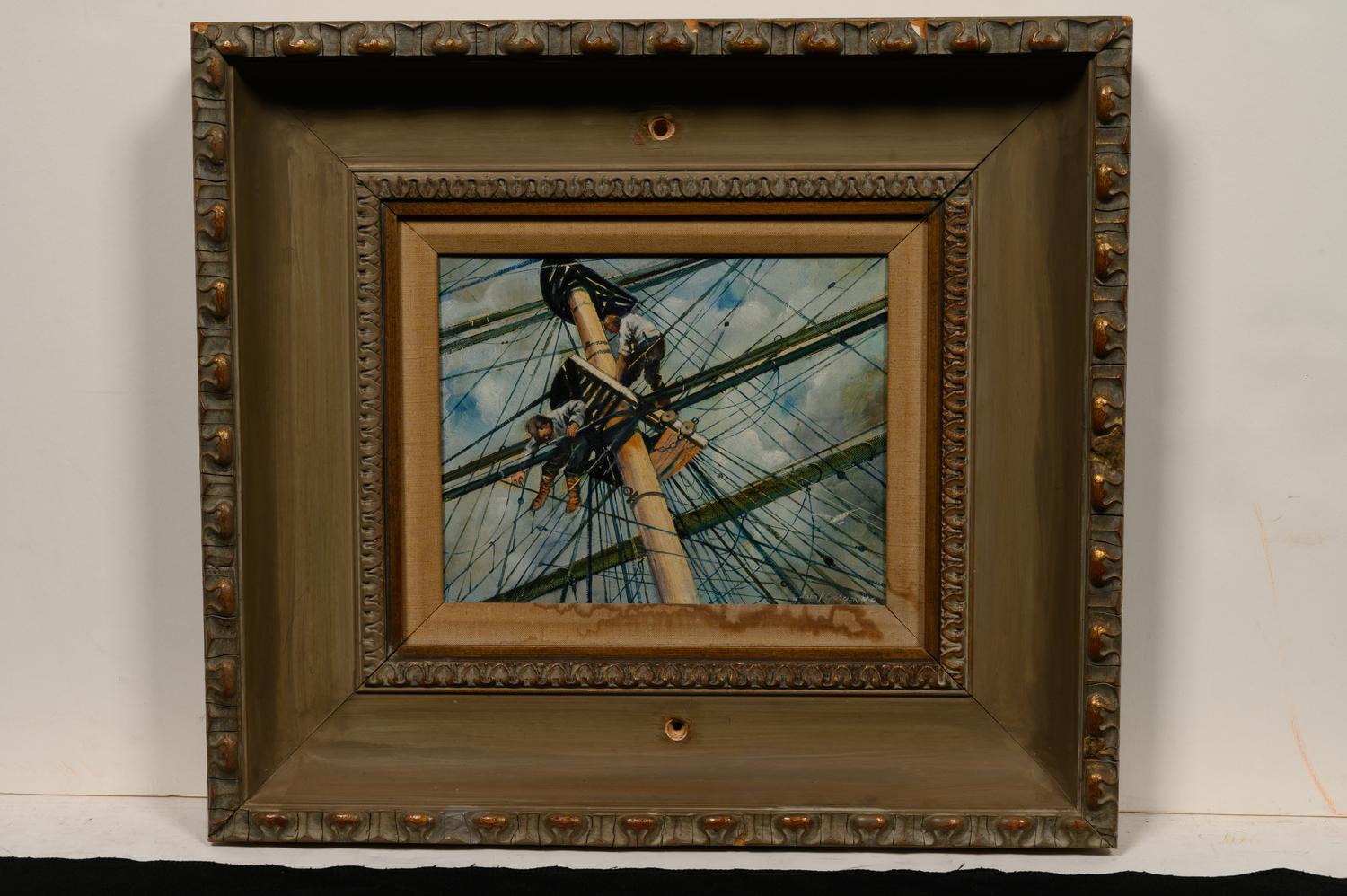 Man Aloft in the Rigging
