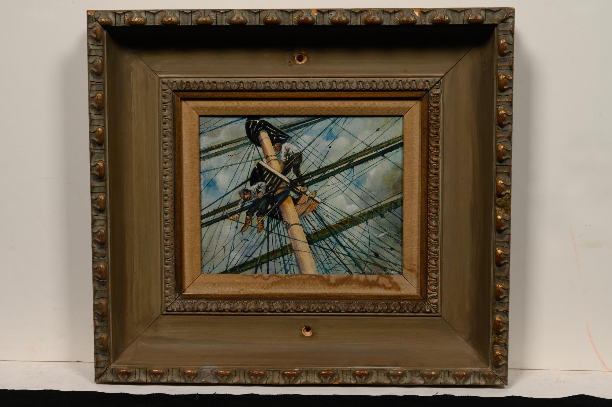 Man Aloft in the Rigging