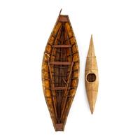 Yup'ik Model Kayak and Greenlandic Umiak