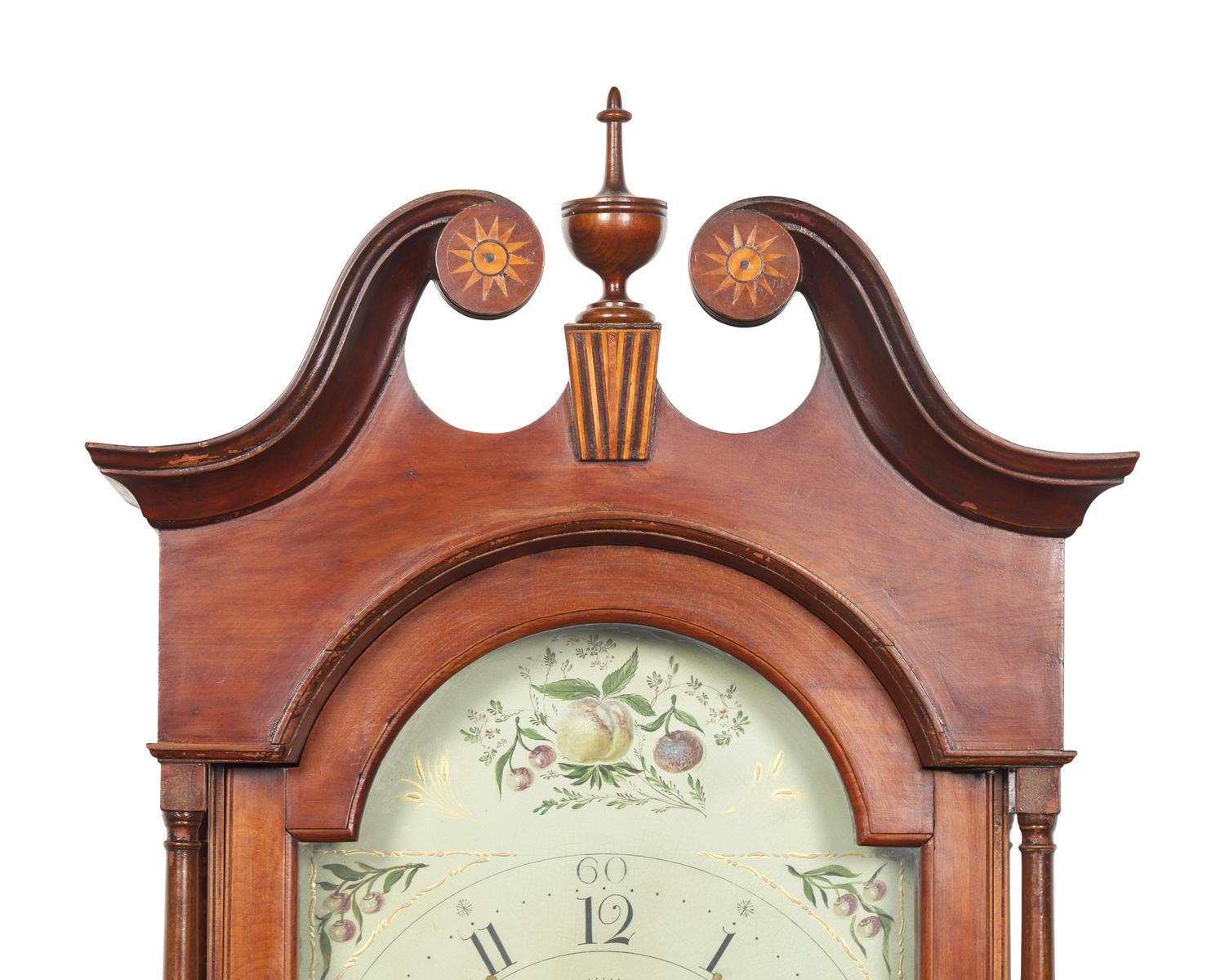 A Federal Inlaid Cherry Tall Case Clock