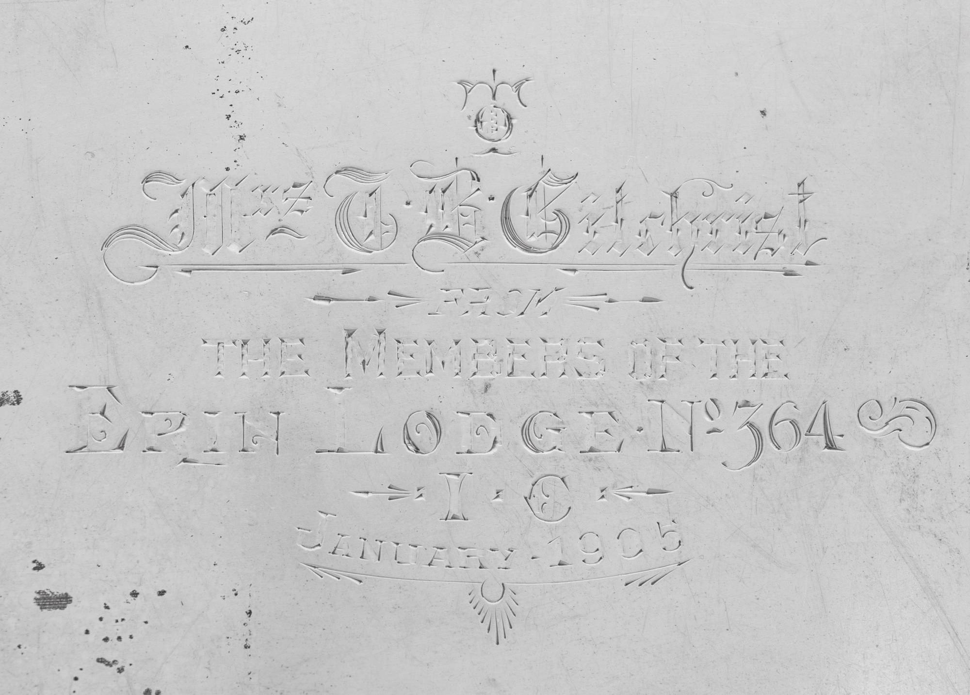 An English Silver Presentation Tray