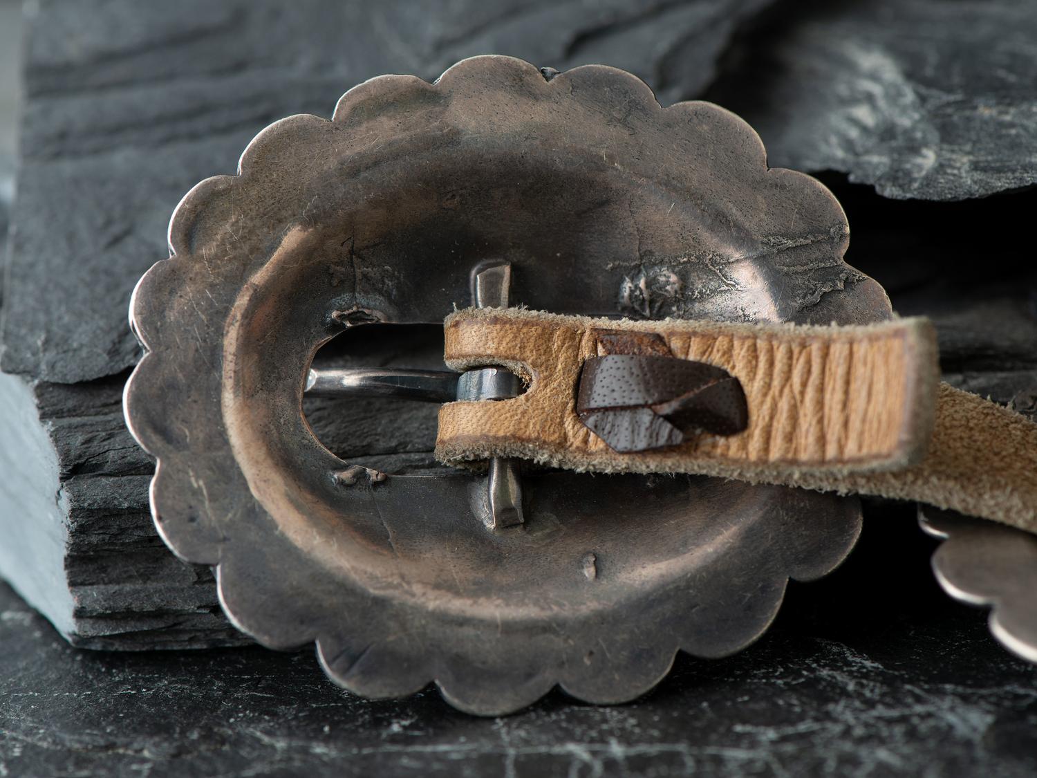 Navajo Silver Concha Belt