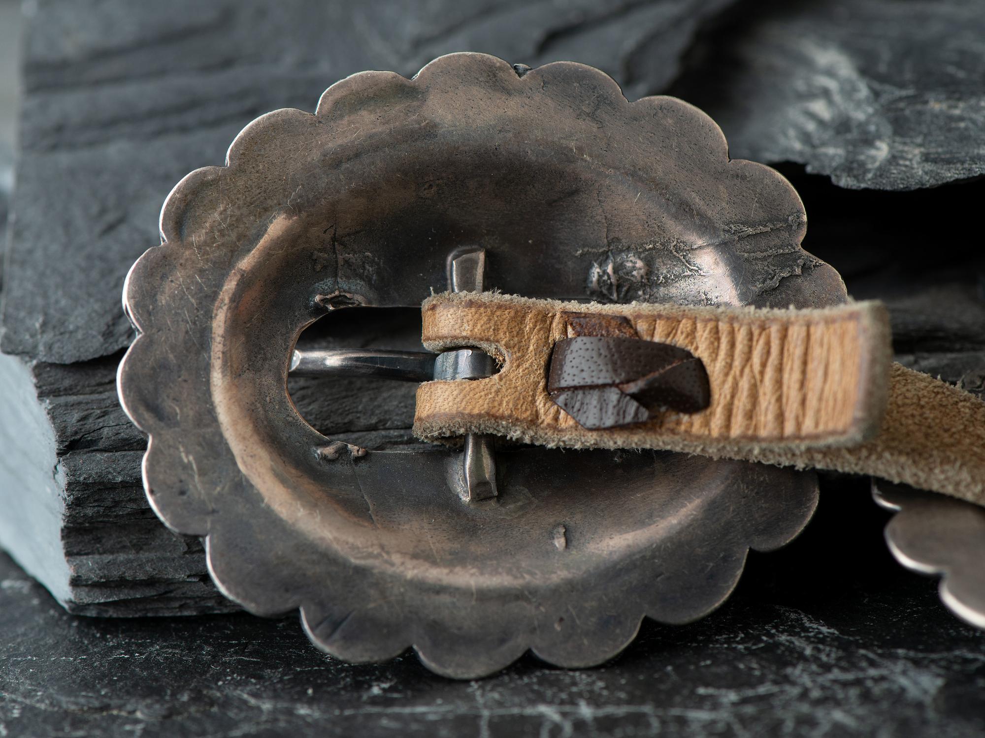 Navajo Silver Concha Belt