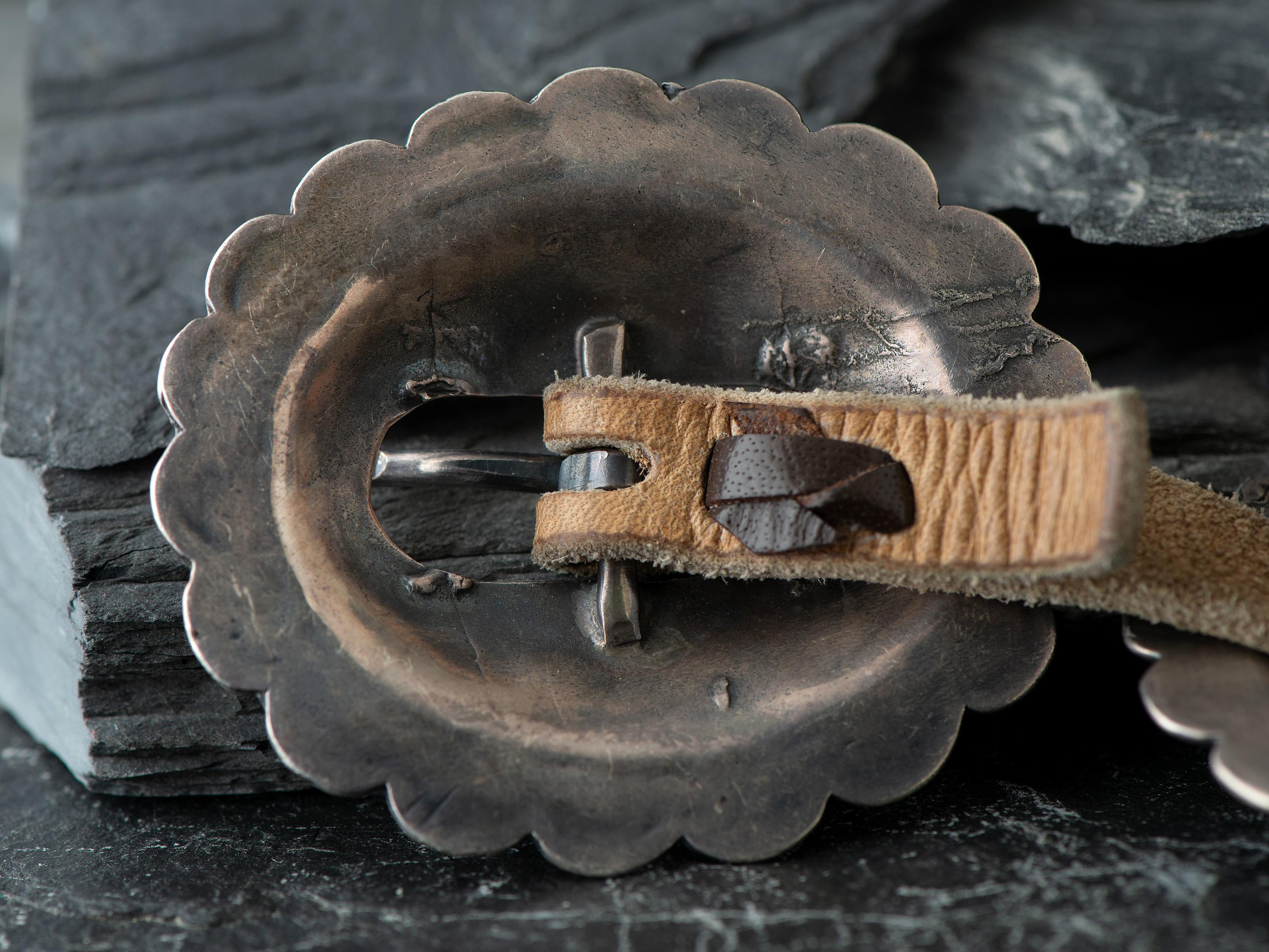 Navajo Silver Concha Belt