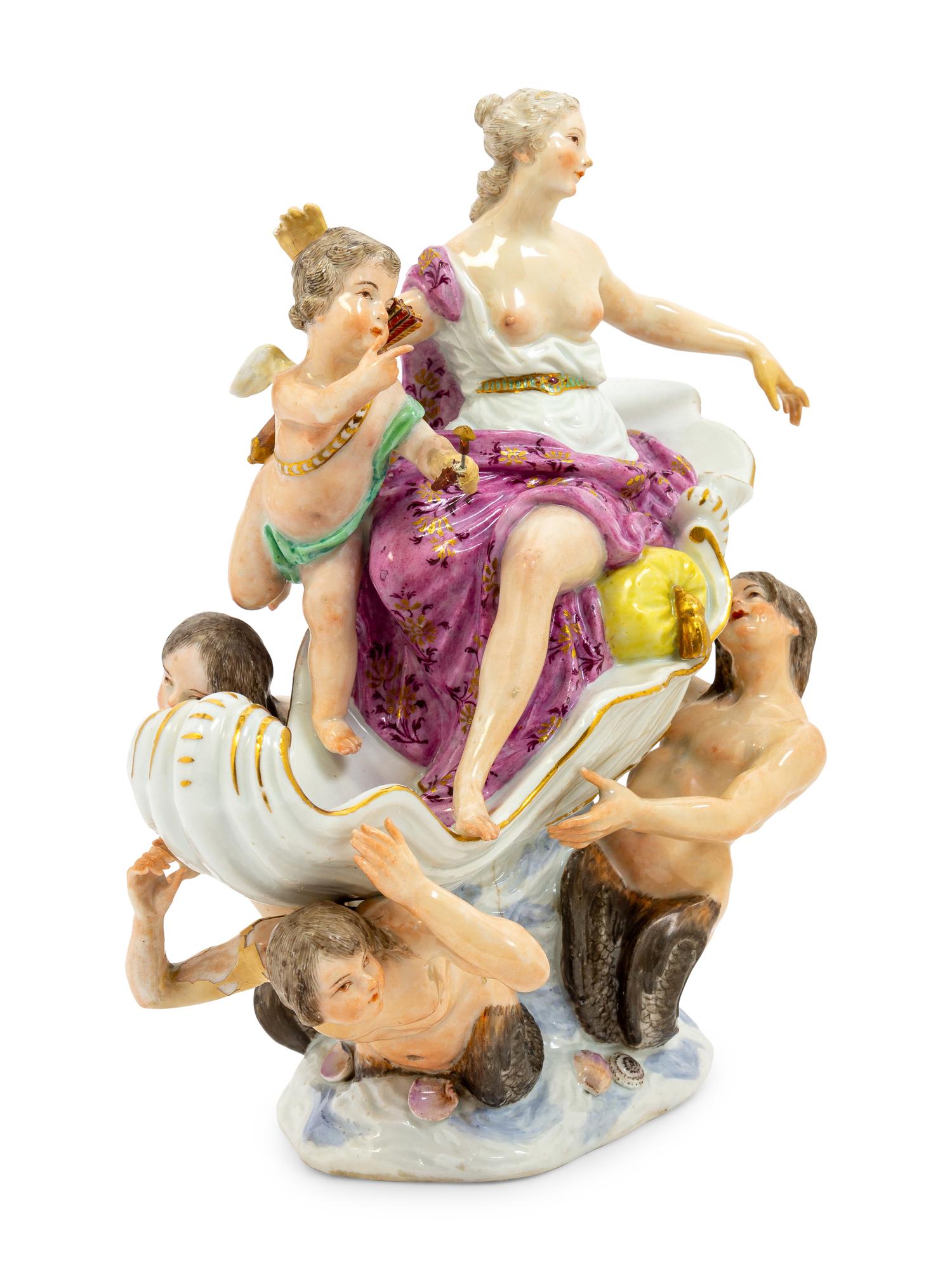 A Meissen Porcelain Figural Group, The Triumph of Venus