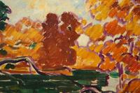 Paysage d'automne au bord de la rivière , c. 1935
