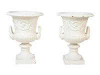 A Pair of Continental Cast Iron Urns — EARLY 20TH CENTURY