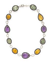 MULTIGEM AND DIAMOND NECKLACE