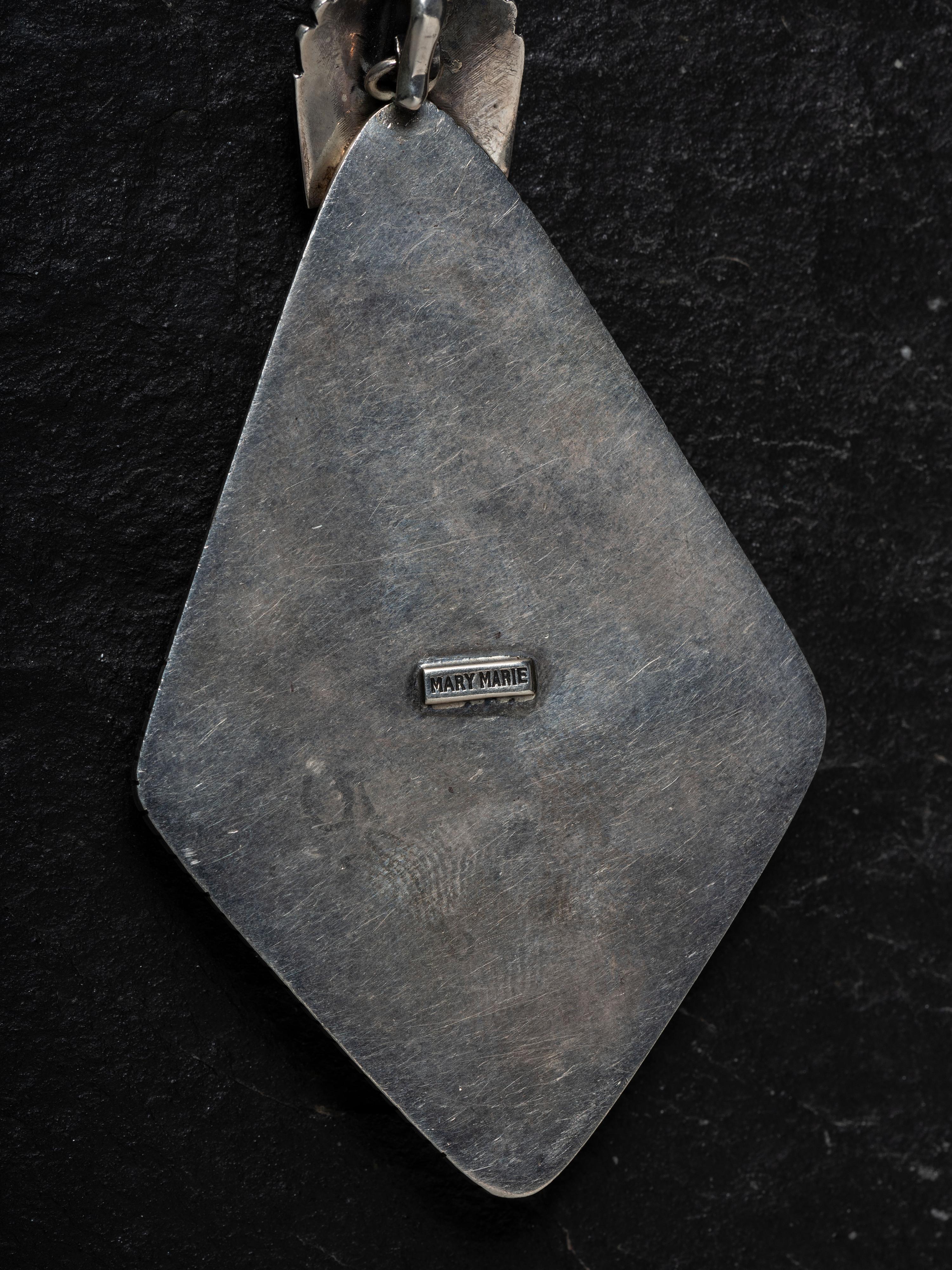 Mary Marie Yazzie (Diné, b. 1943) — Silver and Kingman Turquoise Necklace