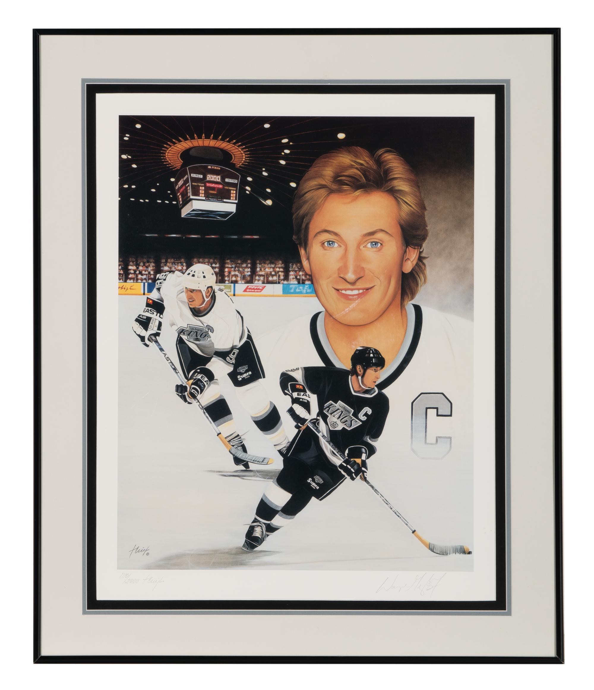 A Large Group of Hockey Hall of Fame Signed Artworks Including Wayne Gretzky and Mario Lemieux