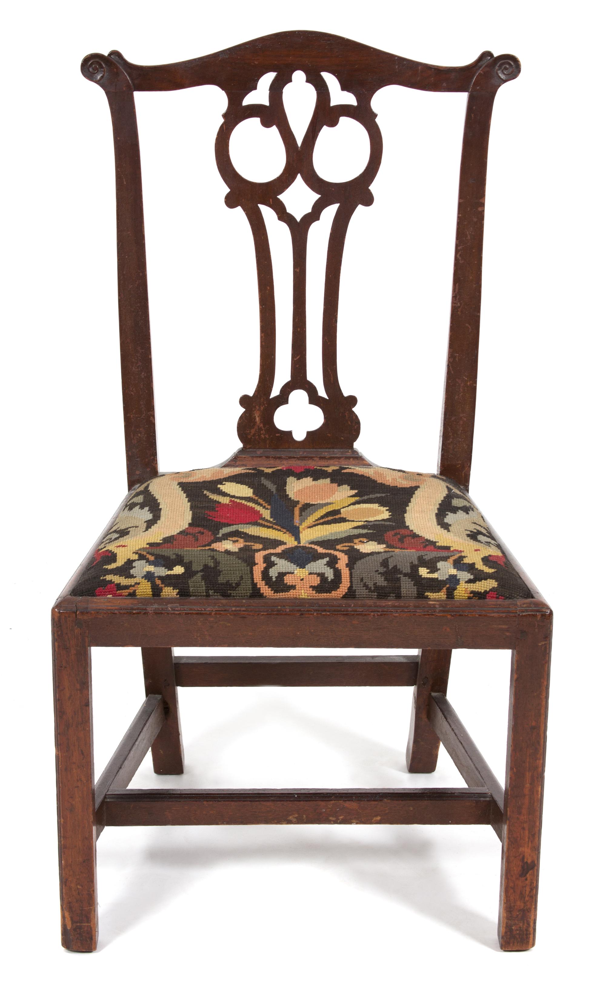 A George II Style Mahogany Side Chair — 19TH CENTURY
