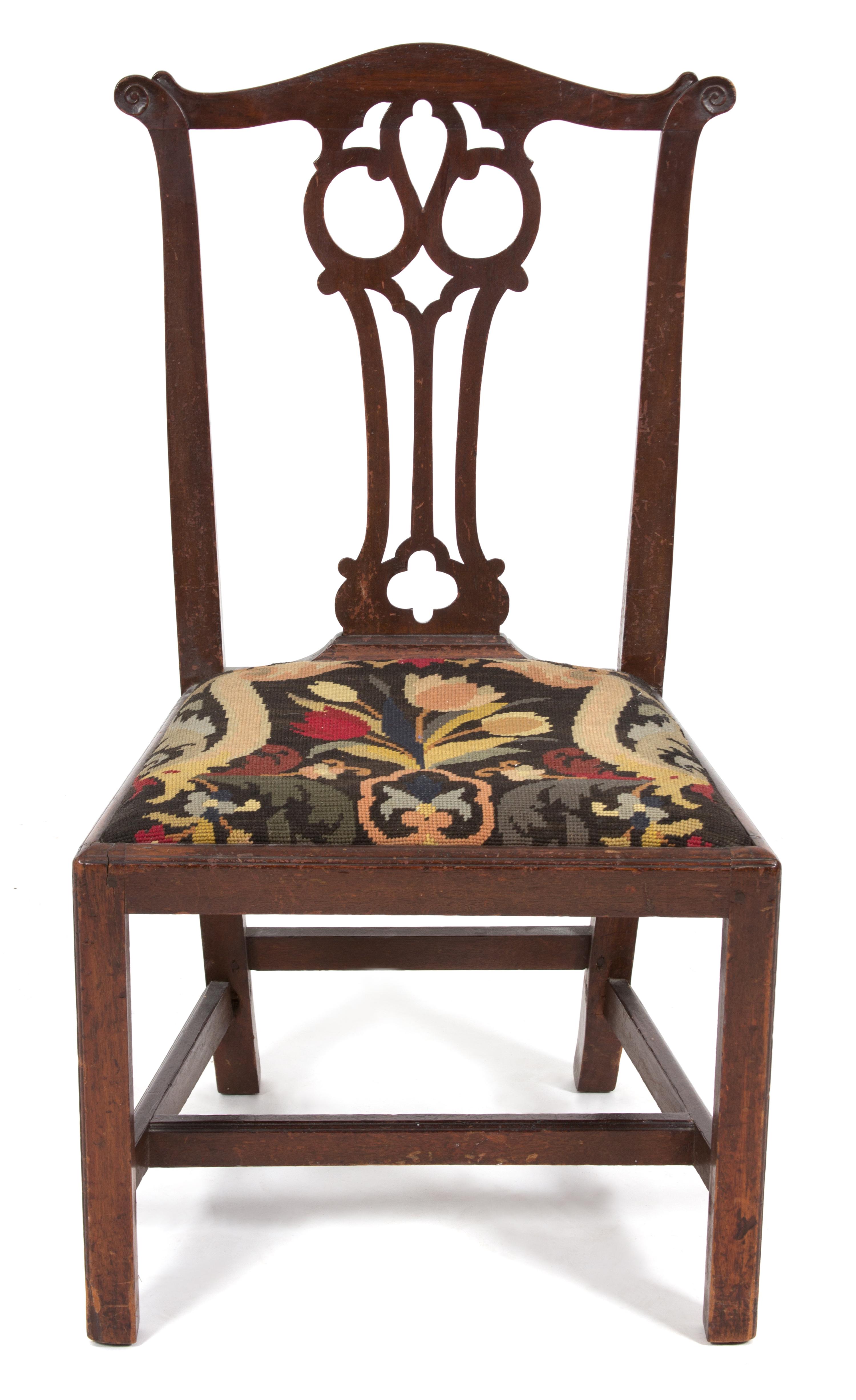 A George II Style Mahogany Side Chair — 19TH CENTURY