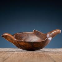 Ho Chunk (Winnebago) Bird Effigy Burl Wood Bowl