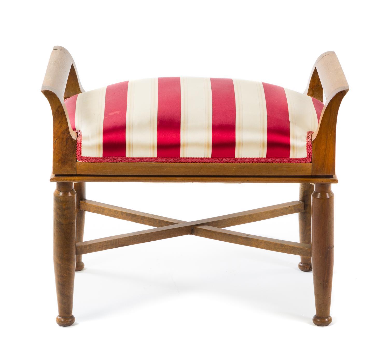 An Italian Fruitwood Bench Height 20 x width 24 x depth 15 inches. — 19TH CENTURY