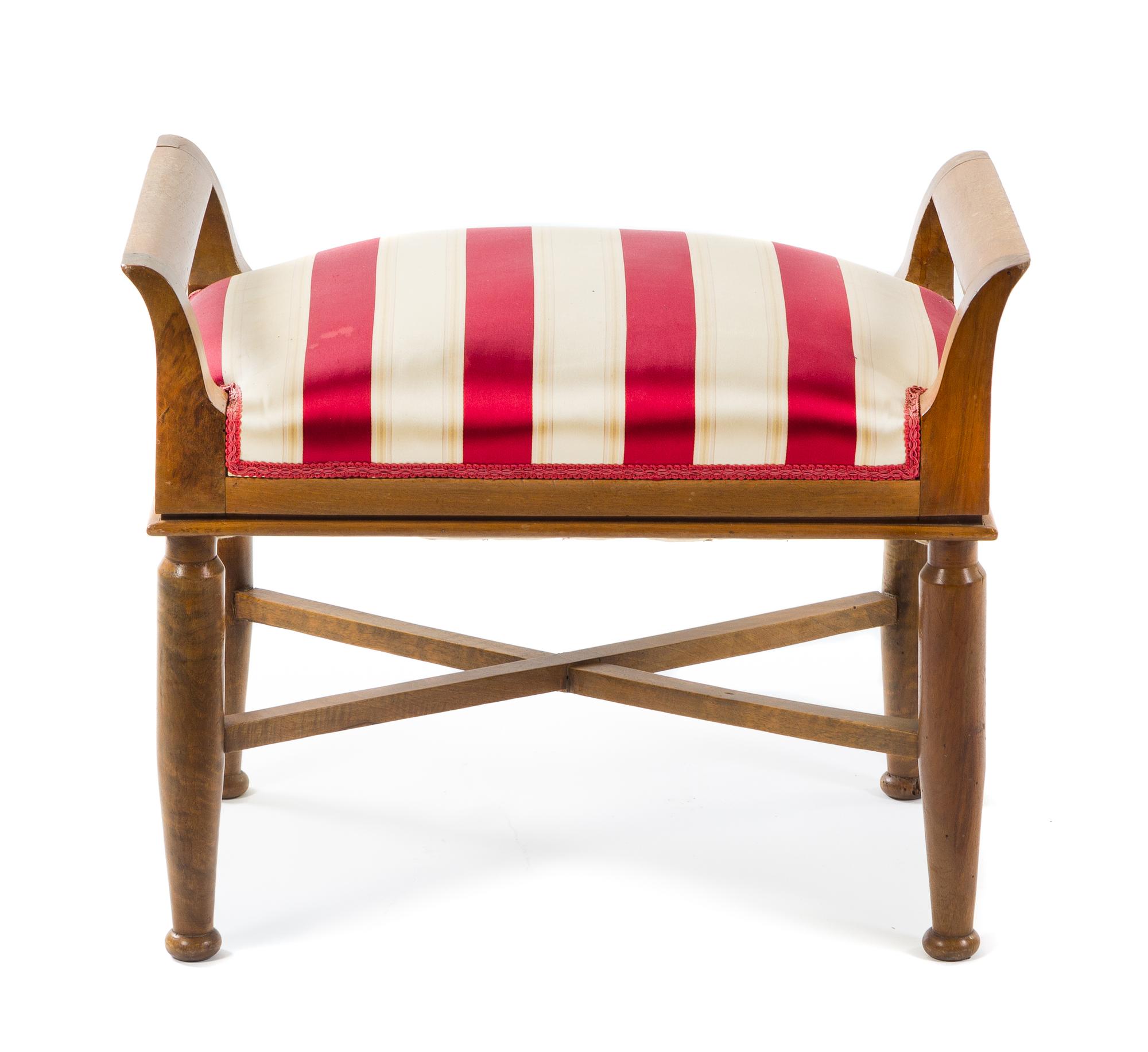 An Italian Fruitwood Bench Height 20 x width 24 x depth 15 inches. — 19TH CENTURY