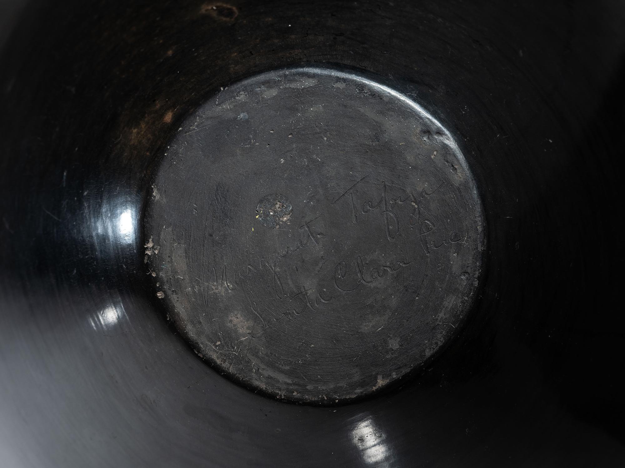 Blackware Pottery Jar, with Avanyu