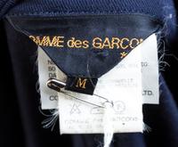 A Comme des Garcons Navy Wool Coat, Size M.