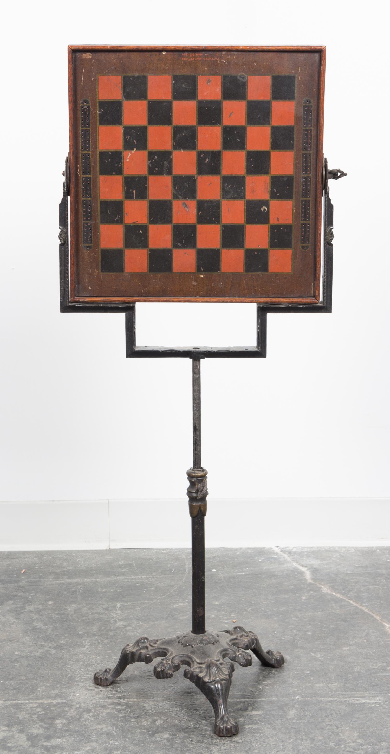 A Victorian Games Stand Height 29 x width 15 1/4 inches. — LATE 19TH CENTURY