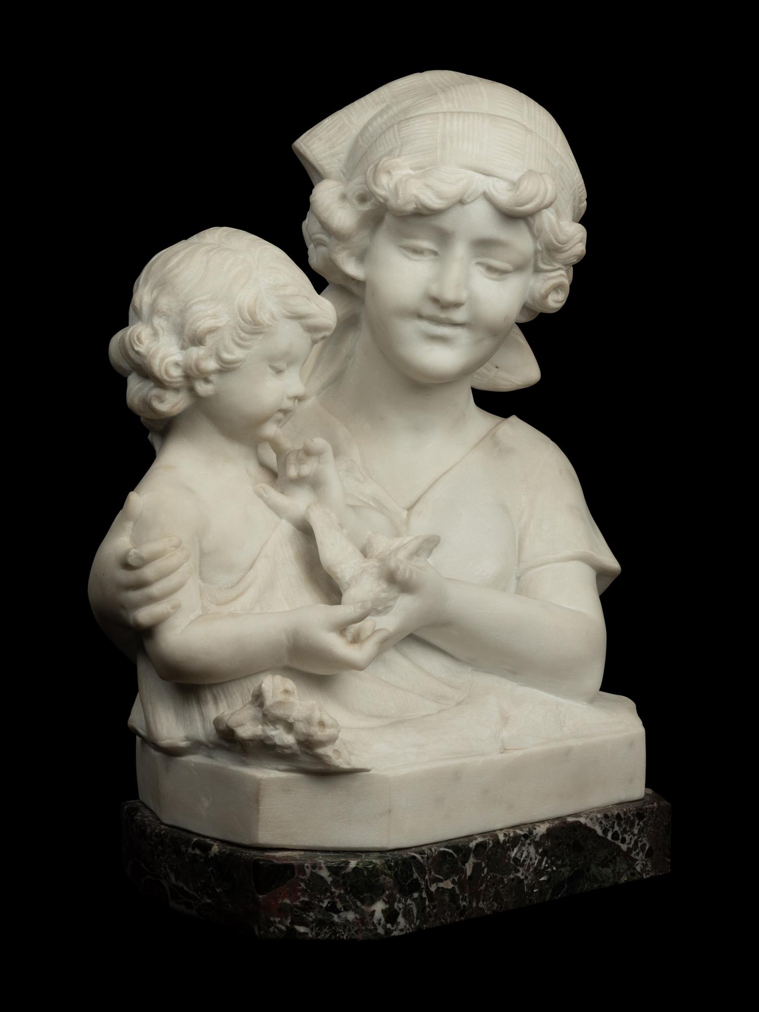 A Continental Marble Figural Group
