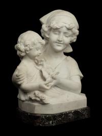 A Continental Marble Figural Group