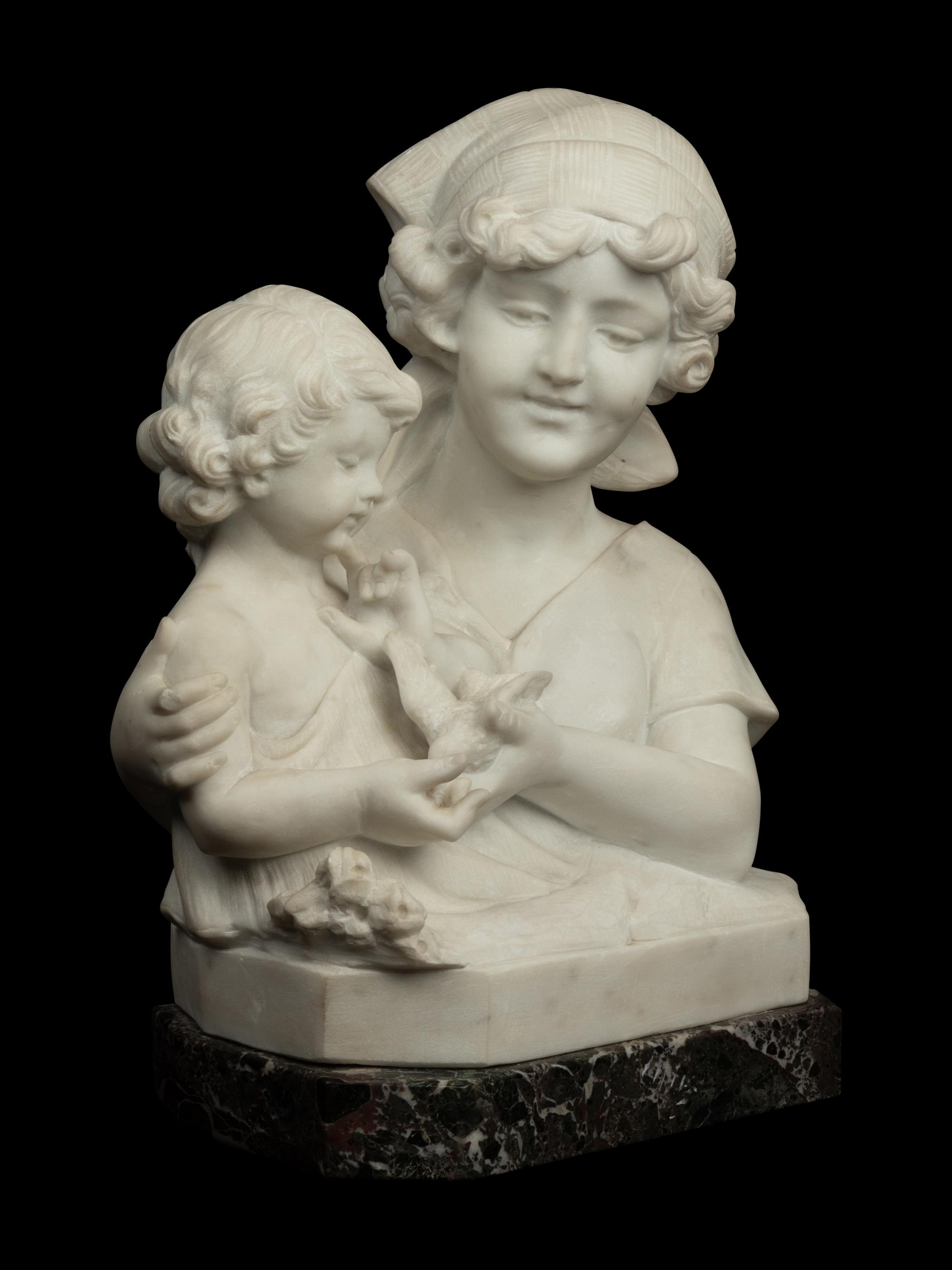 A Continental Marble Figural Group