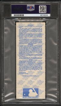 An October 27, 1989 Oakland Athletics vs. San Francisco Giants World Series Game 3 Ticket Stub - Game Postponed Due To Earthquake (PSA 3 VG)