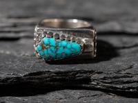 Sterling Silver and Nevada Blue Turquoise Ring