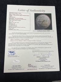 A 1940 Detroit Tigers Team Signed Autograph Baseball Featuring Hank Greenberg (JSA Letter of Authenticity),