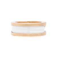 BVLGARI, ROSE GOLD AND WHITE CERAMIC 'B. ZERO 1' RING