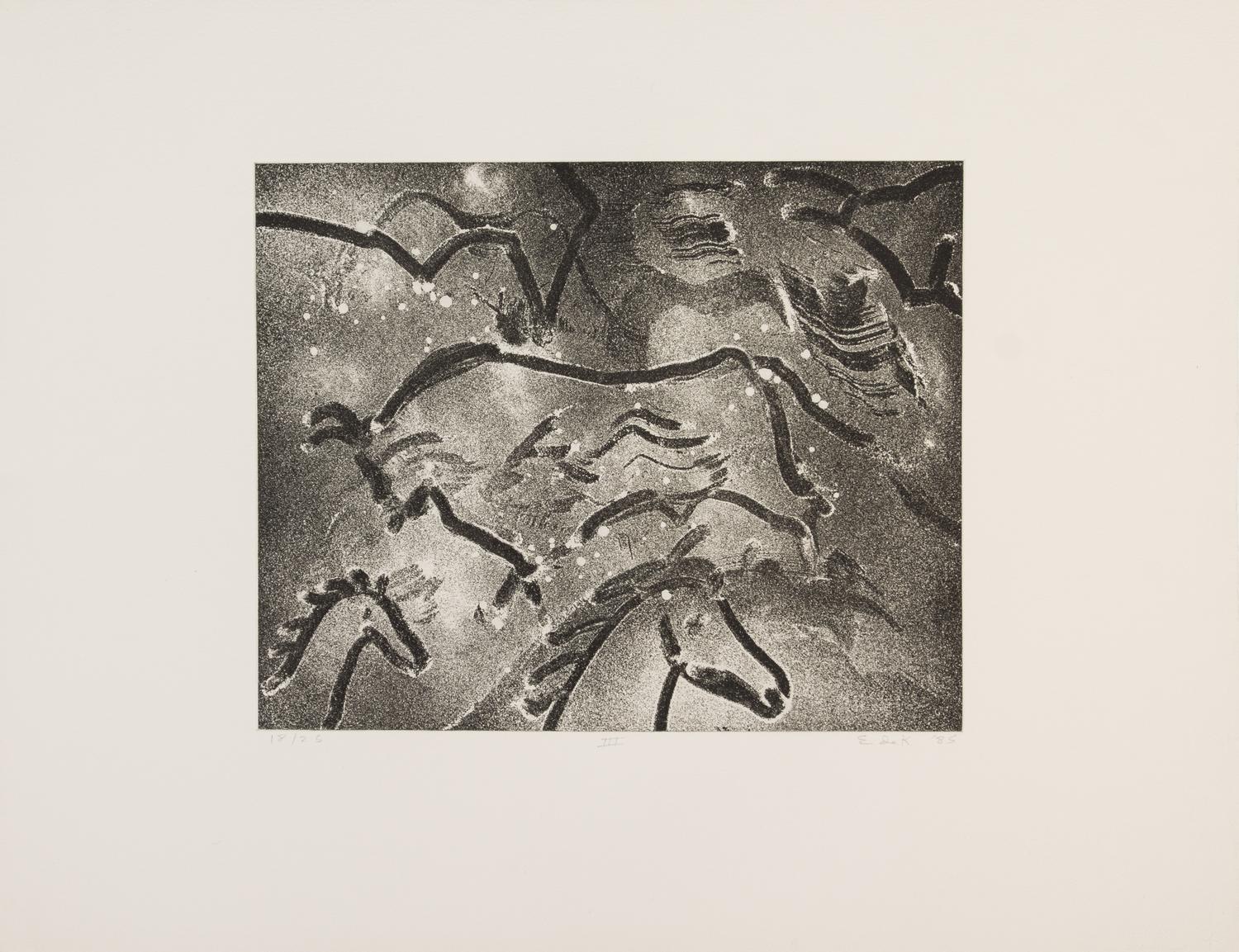 Elaine de Kooning, (American, 1919-1989), Torchlight Cave Drawings (III), 1985