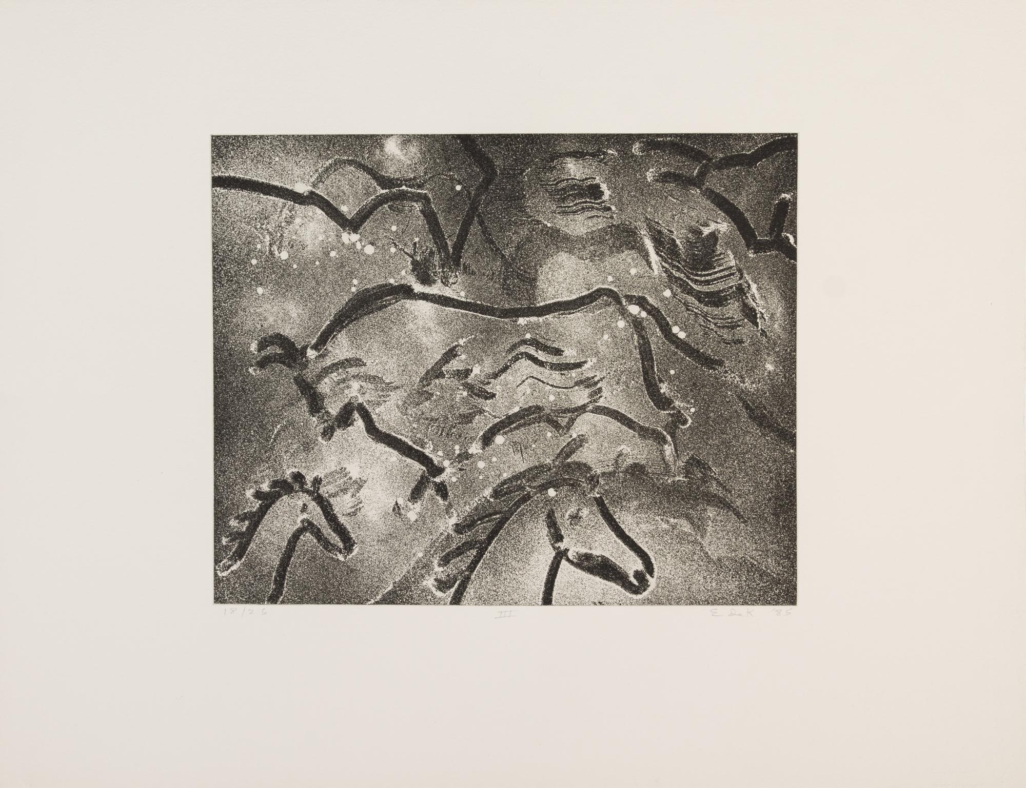 Elaine de Kooning, (American, 1919-1989), Torchlight Cave Drawings (III), 1985