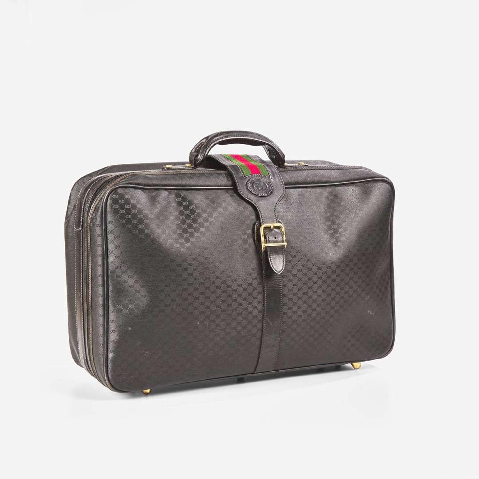 A Vintage Gucci Web Suitcase Gucci