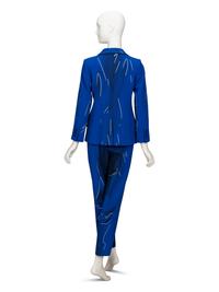 Moschino, Blue Brushstroke-Print Pantsuit