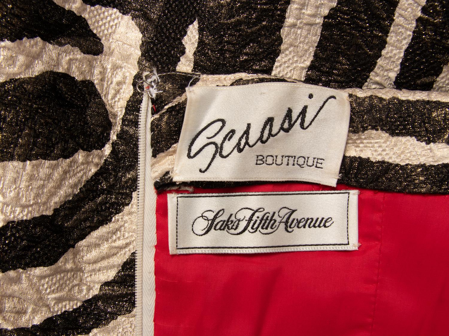 Scaasi, Zebra-Print Evening Gown