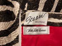 Scaasi, Zebra-Print Evening Gown