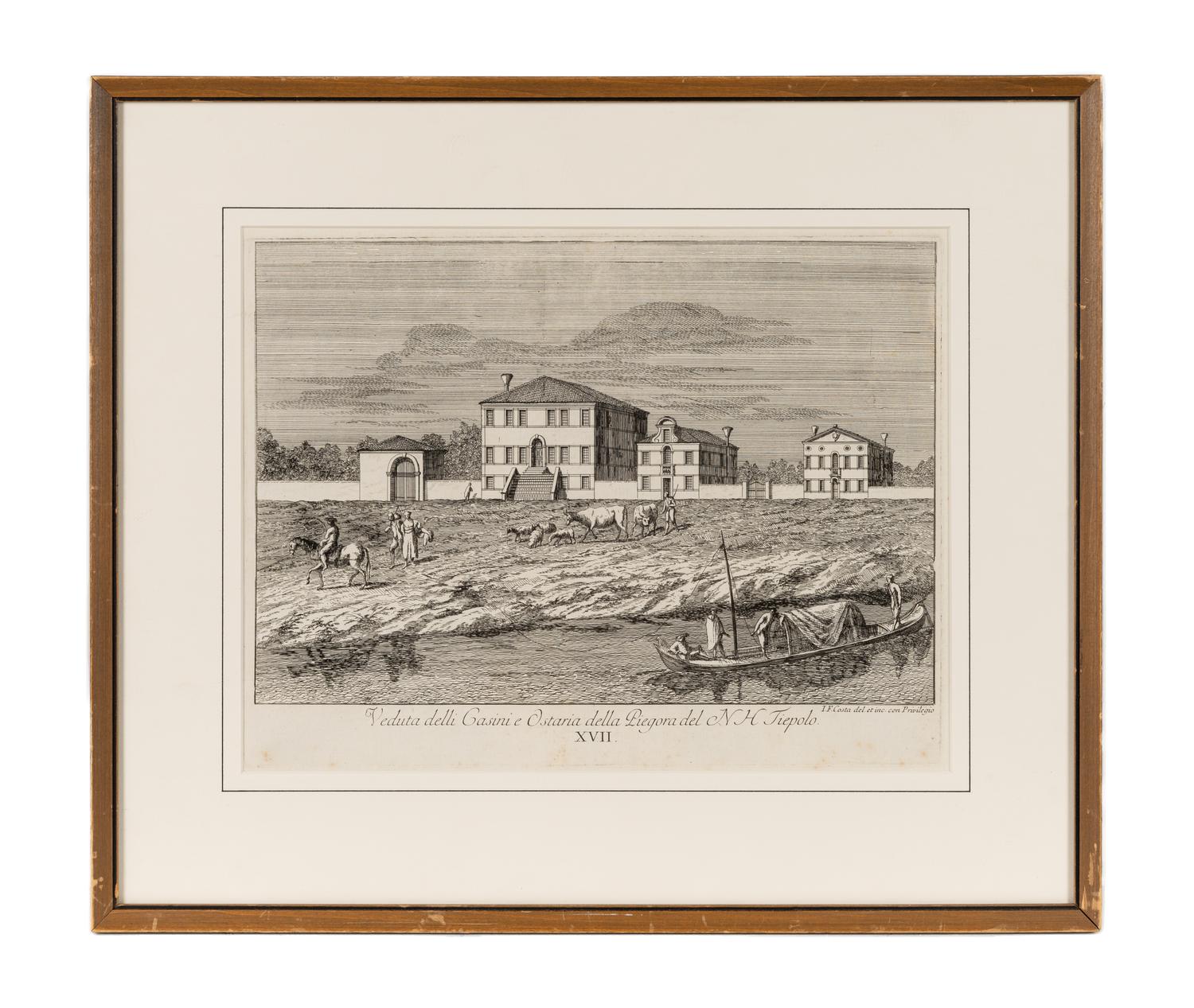 Veduta delli Casini e Ostaria della Piegora del NH Tiepolo 19th century impression