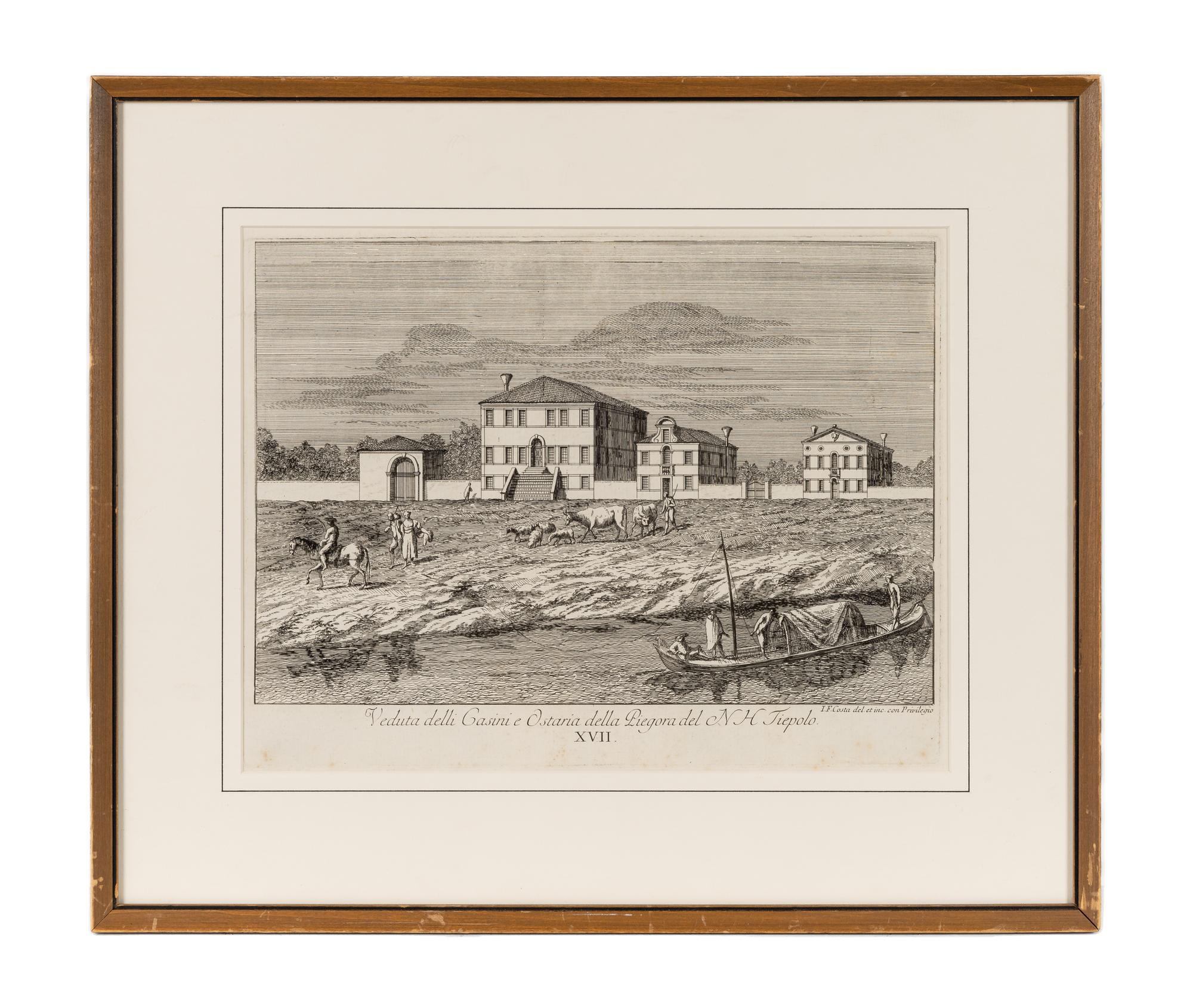 Veduta delli Casini e Ostaria della Piegora del NH Tiepolo 19th century impression