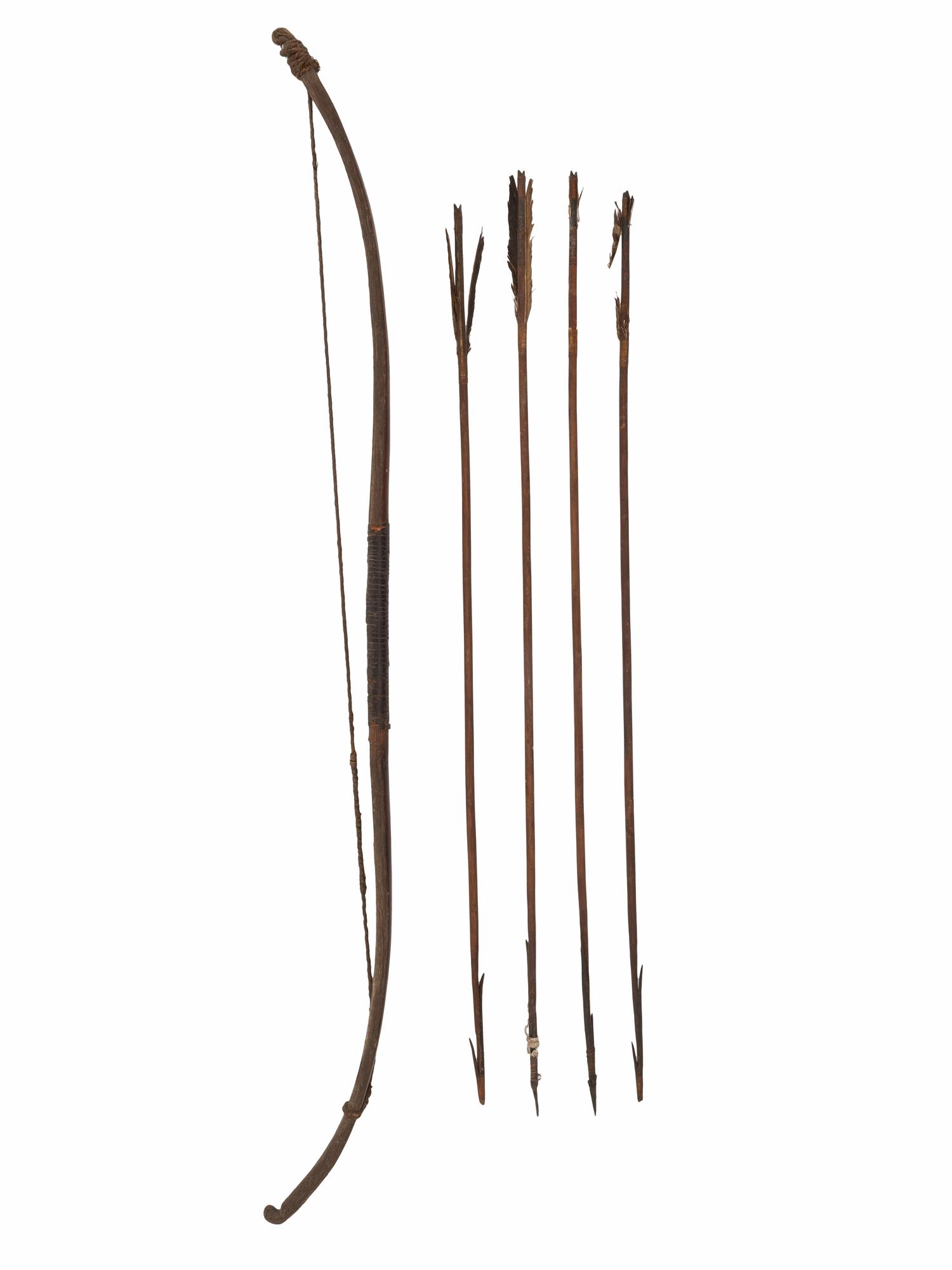 Northern California Sinew-Backed Bow, with Arrows