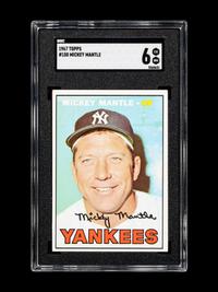 A 1967 Topps Mickey Mantle Baseball Card No. 150 (SGC 6 EX/NM)