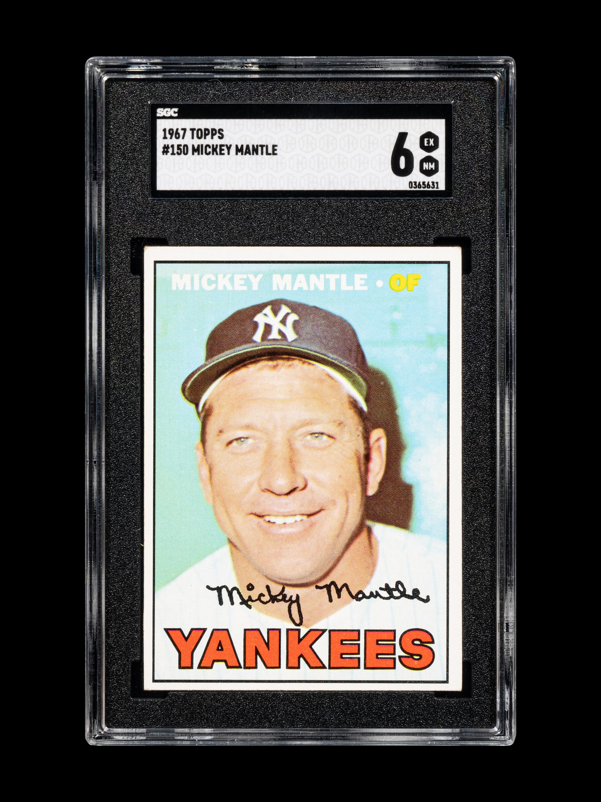 A 1967 Topps Mickey Mantle Baseball Card No. 150 (SGC 6 EX/NM)