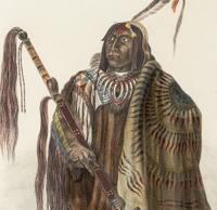 After BODMER, Karl (1809-1893), after Ein Monitari Indianer (Plate 34) Indien Moennitarre ou gros Ventre
