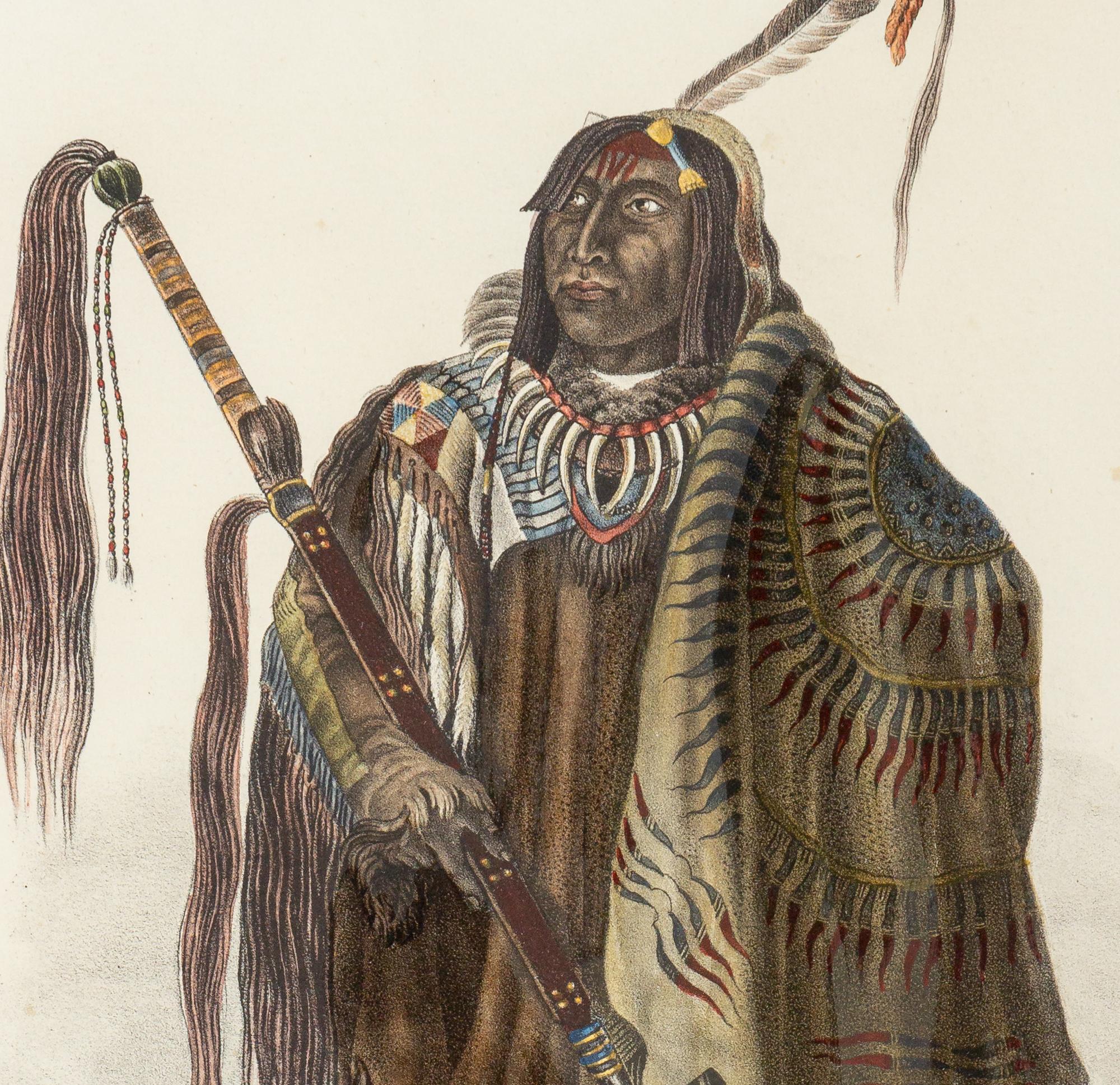 After BODMER, Karl (1809-1893), after Ein Monitari Indianer (Plate 34) Indien Moennitarre ou gros Ventre