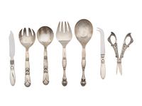 Six Georg Jensen Silver Serving Pieces