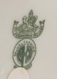 A Belleek Tripod Shamrock Jardiniere Height 10 3/4 inches. — FOURTH GREEN MARK (1946-1955)