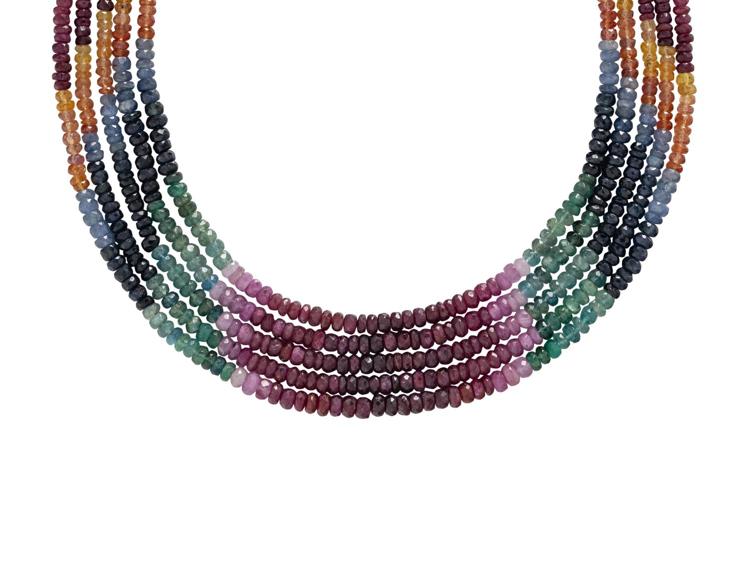 MULTICOLOR SAPPHIRE NECKLACE