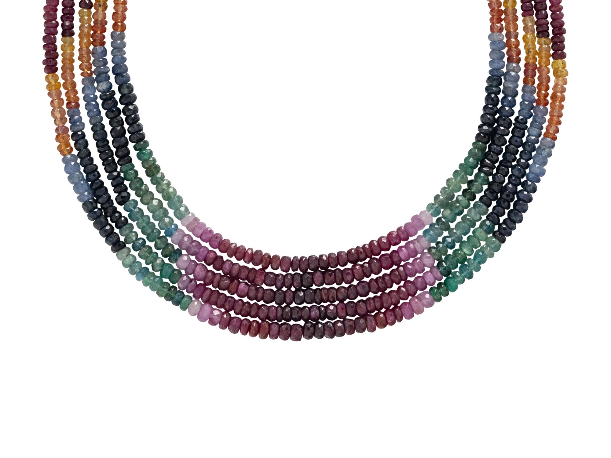 MULTICOLOR SAPPHIRE NECKLACE